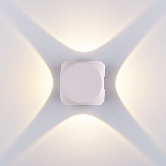 Настенный светодиодный светильник Сube белого цвета - лучшие Настенные уличные светильники в INMYROOM