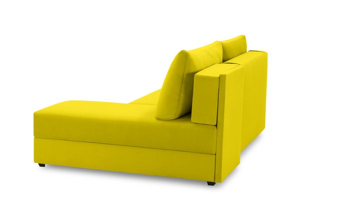 Угловой диван-кровать с оттоманкой Джелонг Лайт желтого цвета - лучшие Угловые диваны в INMYROOM