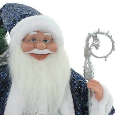 Фигурка Дед Мороз синего цвета - купить Елочные украшения по цене 8180.0
