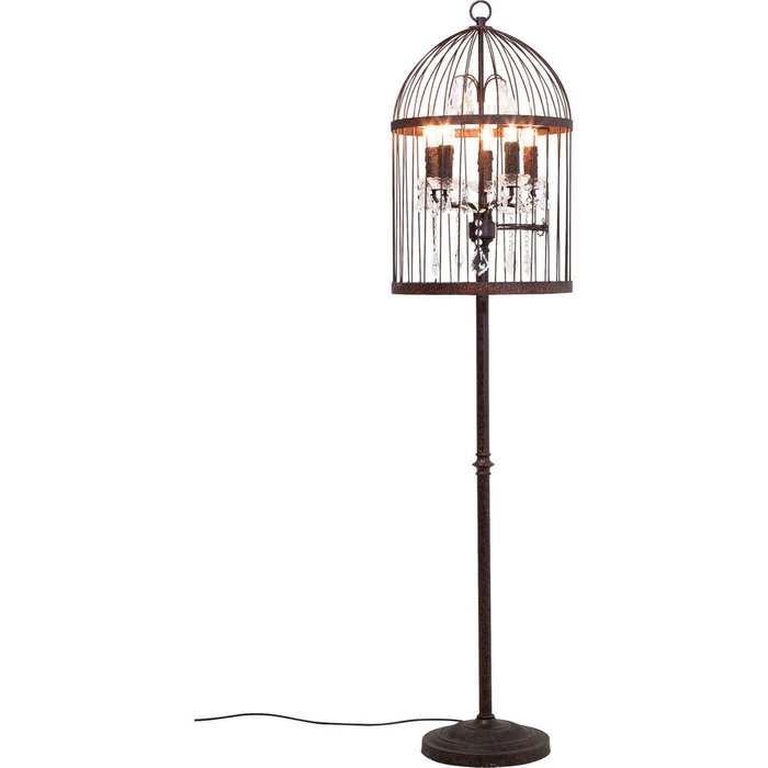 Торшер Cage Chandelier медного цвета Торшер Cage Chandelier медного цвета