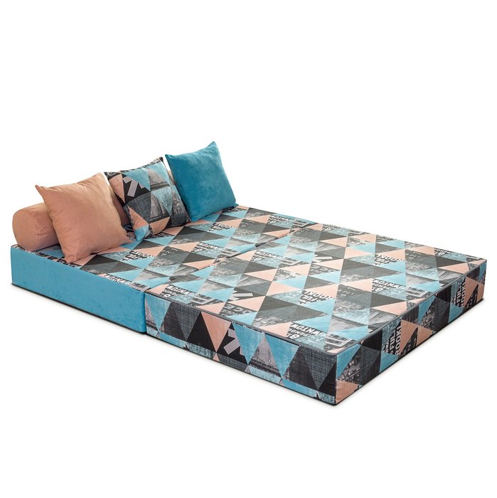 Бескаркасный диван-кровать Duble Стайл бирюзового цвета - купить Бескаркасная мебель по цене 20990.0