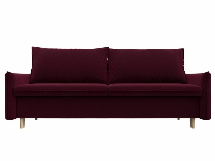 Прямой диван-кровать Хьюстон бордового цвета - купить Прямые диваны по цене 52999.0