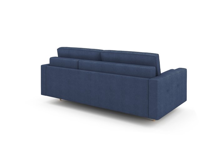 Угловой раскладной диван Отто правый синего цвета - лучшие Угловые диваны в INMYROOM