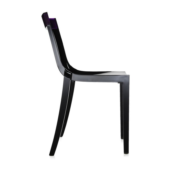 Стул Hi-Cut черного цвета с фиолетовой вставкой  - купить Обеденные стулья по цене 36121.0