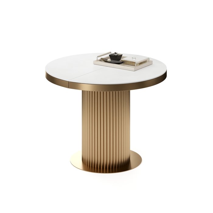 Раздвижной обеденный стол Меб с белой столешницей - купить Обеденные столы по цене 152460.0