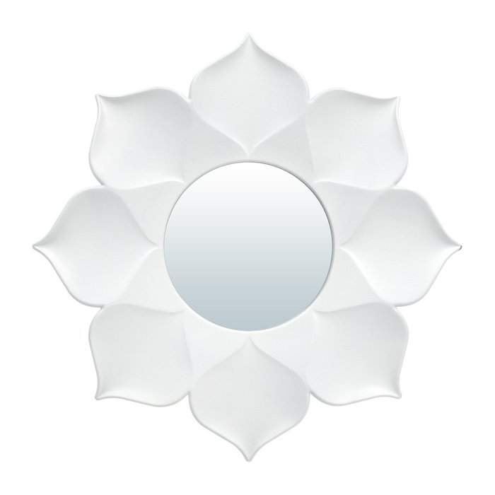 Комплект из трех  настенных декоративных зеркал Бордо белого цвета - купить Настенные зеркала по цене 1214.0