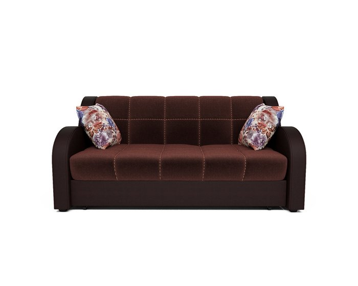 Диван-кровать Барон черно-коричневого цвета - купить Прямые диваны по цене 31590.0