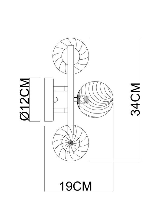 Бра Arte Lamp ETEREO A5261AP-3GO - лучшие Бра и настенные светильники в INMYROOM