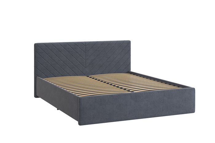 Кровать Сандра 2 160х200 темно-синего цвета без подъемного механизма - купить Кровати для спальни по цене 24980.0