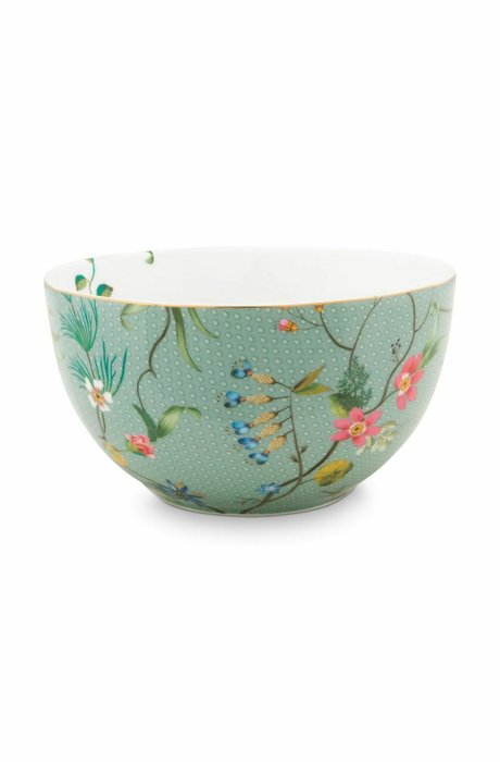 Набор из 2-х пиал Jolie Flowers Blue, д.12 см - лучшие Аксессуары для кухни в INMYROOM Набор из 2-х пиал Jolie Flowers Blue, д.12 см - лучшие Аксессуары для кухни в INMYROOM