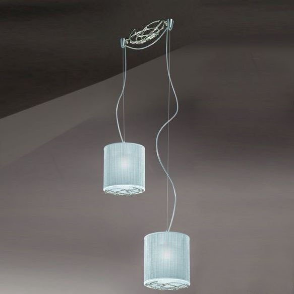 Подвесной светильник MM Lampadari с плафоном из ткани  - купить Подвесные люстры по цене 62820.0