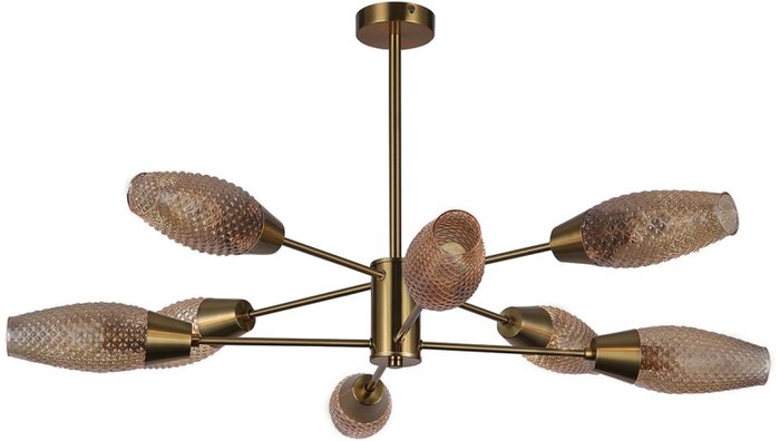 Люстра на штанге Desire 10165/8PL Copper (стекло, цвет янтарный) Люстра на штанге Desire 10165/8PL Copper (стекло, цвет янтарный)