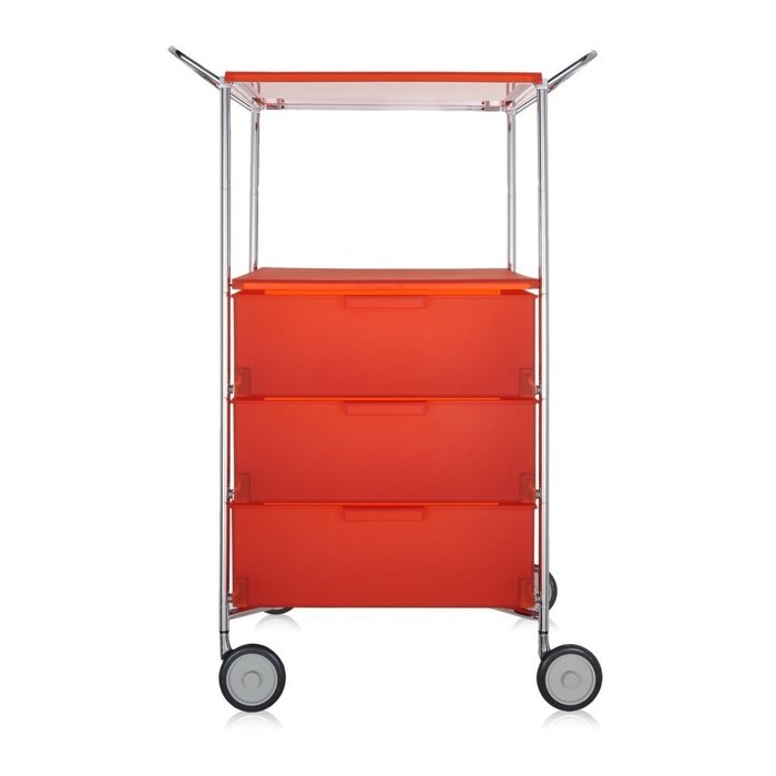 Комод Mobil оранжевого цвета на колесиках