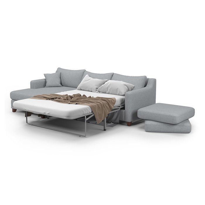 Угловой диван-кровать Mendini SFR серого цвета - лучшие Угловые диваны в INMYROOM