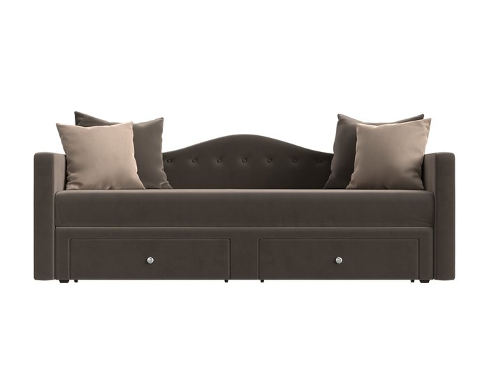 Детский прямой диван -кровать Дориан коричневого цвета - купить Прямые диваны по цене 32999.0