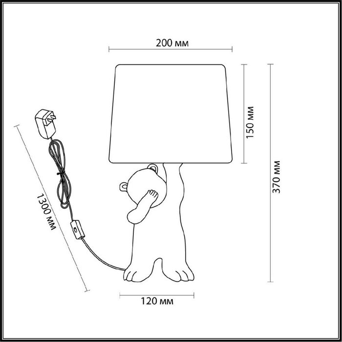 Настольная лампа Bear 5662/1T (ткань, цвет черный) - купить Настольные лампы по цене 3620 Настольная лампа Bear 5662/1T (ткань, цвет черный) - купить Настольные лампы по цене 3620