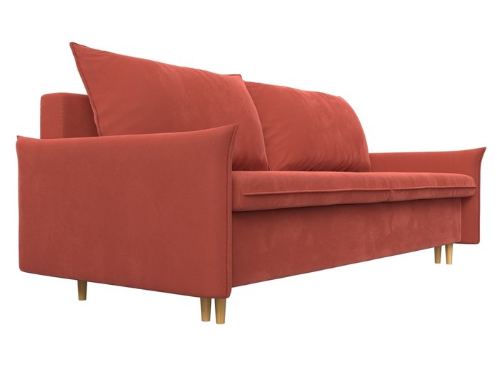 Прямой диван-кровать Хьюстон кораллового цвета - лучшие Прямые диваны в INMYROOM