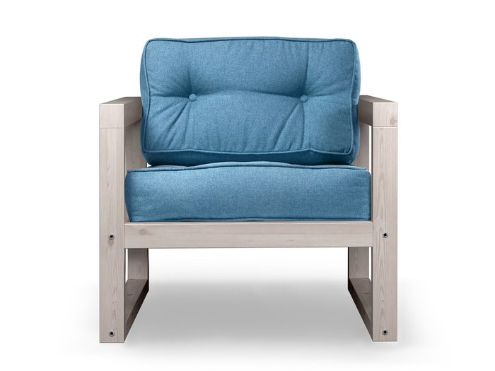 Кресло Астер с обивкой из рогожки голубого цвета - купить Интерьерные кресла по цене 17990.0