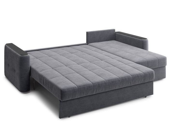Угловой диван-кровать Ницца серого цвета - лучшие Угловые диваны в INMYROOM
