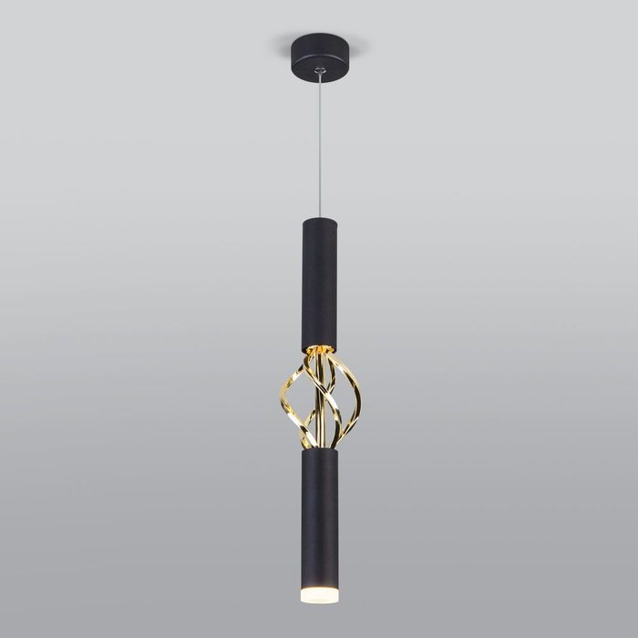 Подвесной светодиодный светильник 50191/1 LED черный/золото Lance