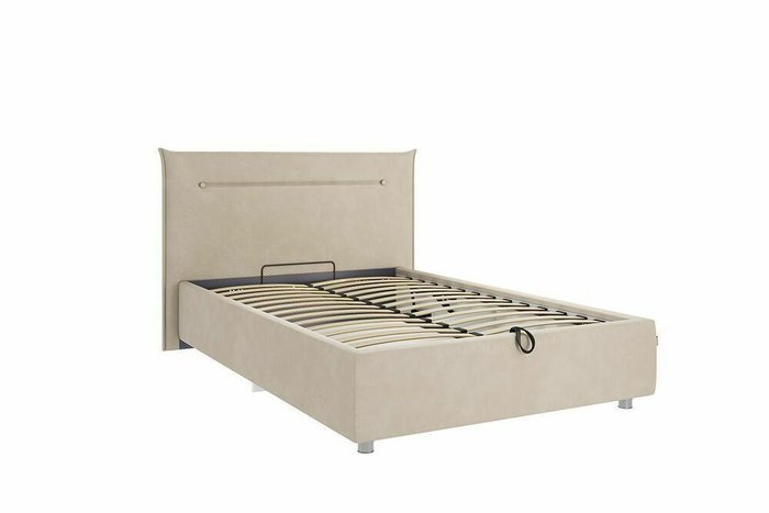 Кровать Альба 120х200 бежевого цвета с подъемным механизмом - купить Кровати для спальни по цене 26180.0
