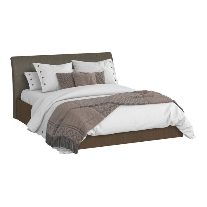 Кровать Сиена 140х200 с серым изголовьем и подъемным механизмом - лучшие Кровати для спальни в INMYROOM