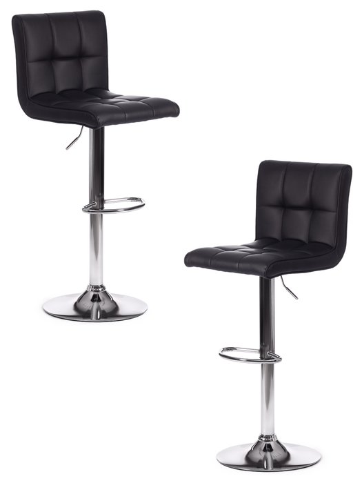 Комплект из двух барных стульев Barber черного цвета