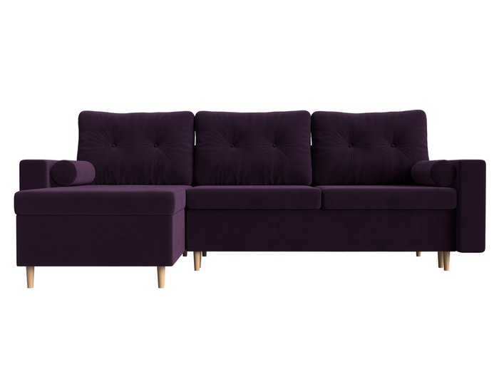 Угловой диван-кровать Белфаст фиолетового цвета левый угол - купить Угловые диваны по цене 52999.0