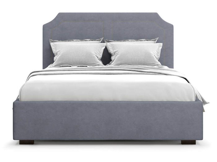 Кровать Lago без подъемного механизма 140х200 серого цвета   - купить Кровати для спальни по цене 36000.0