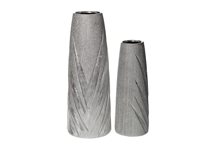 Ваза керамическая серебристая - купить Вазы  по цене 4700.0
