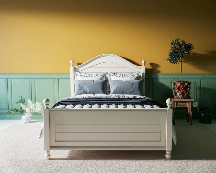 Кровать Odri 140х200 молочного цвета - лучшие Кровати для спальни в INMYROOM