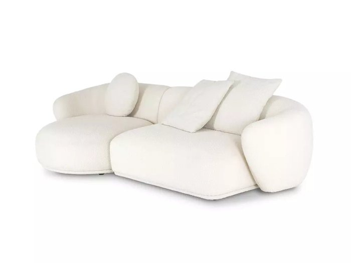 Модульный диван Fabro M белого цвета левый - лучшие Прямые диваны в INMYROOM
