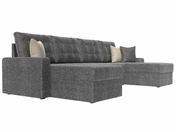 Угловой диван-кровать Ливерпуль серого цвета - лучшие Угловые диваны в INMYROOM