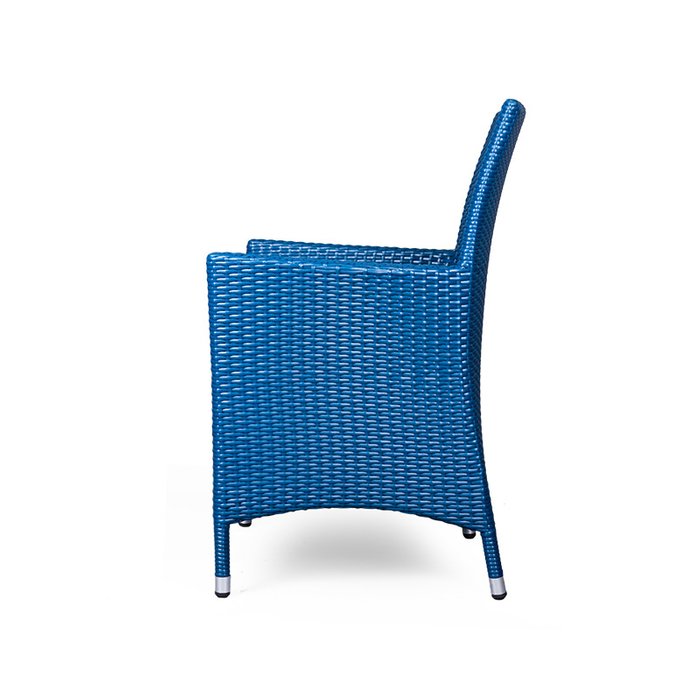 Кресло Rattan синего цвета - купить Садовые кресла по цене 6500.0