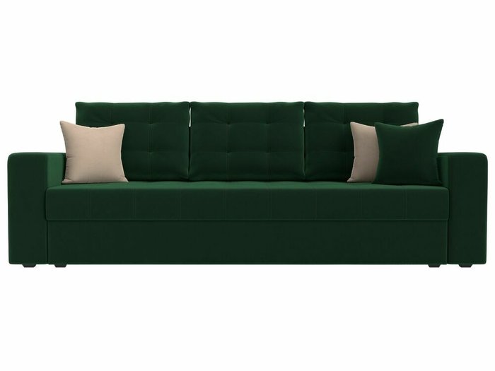 Диван-кровать Ливерпуль зеленого цвета - купить Прямые диваны по цене 38999.0
