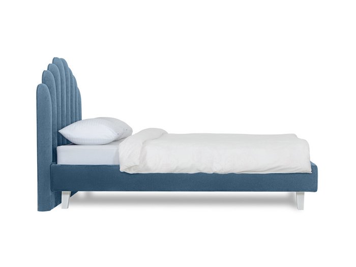 Кровать Queen Sharlotta L 160х200 синего цвета  - лучшие Кровати для спальни в INMYROOM