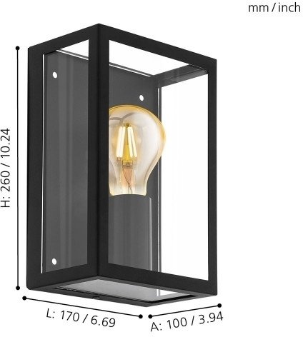 Уличный настенный светильник Eglo Alamonte 1 94831 - купить Настенные уличные светильники по цене 8990 Уличный настенный светильник Eglo Alamonte 1 94831 - купить Настенные уличные светильники по цене 8990