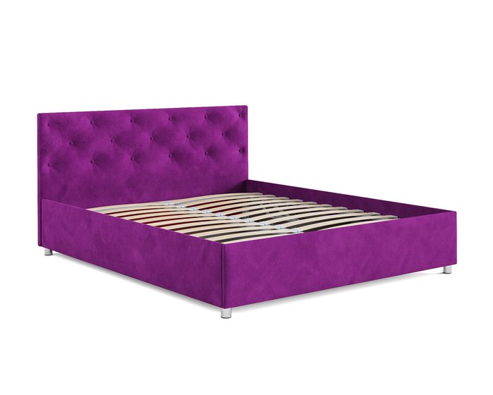 Кровать Классик 160х190 фиолетового цвета с подъемным механизмом (микровельвет) - лучшие Кровати для спальни в INMYROOM