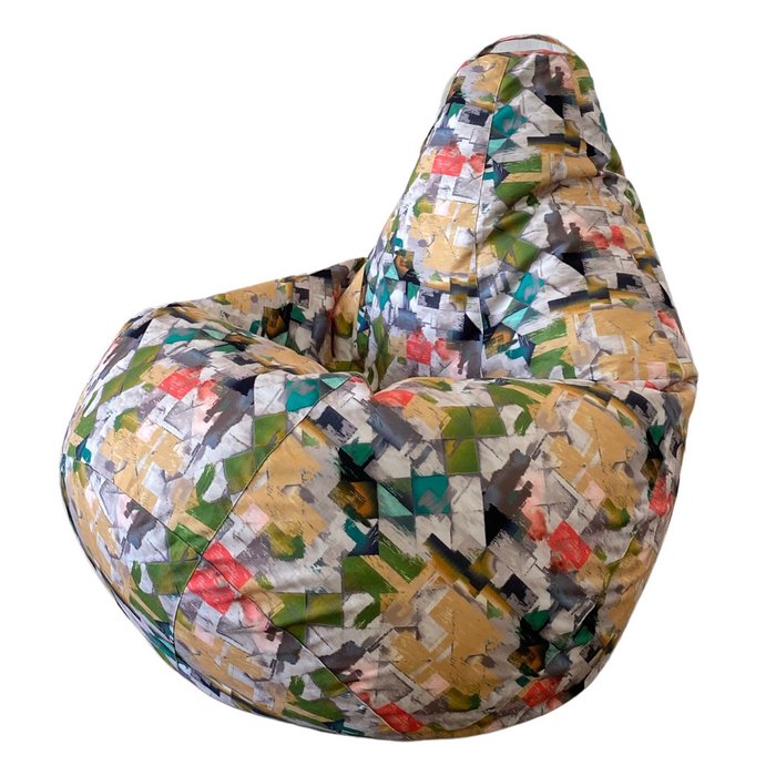 Кресло-мешок Груша Мозайка L в обивке из велюра - купить Бескаркасная мебель по цене 2690.0