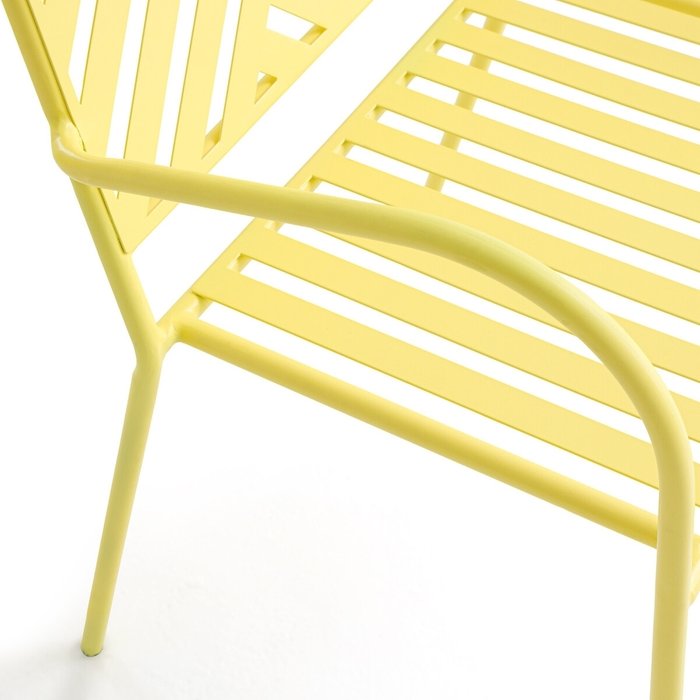 Комплект из двух садовых кресел из металла Hello Blogzine желтого цвета - лучшие Садовые кресла в INMYROOM