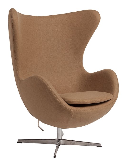  Кресло Egg Chair тёмно-бежевого цвета - купить Интерьерные кресла по цене 57800.0