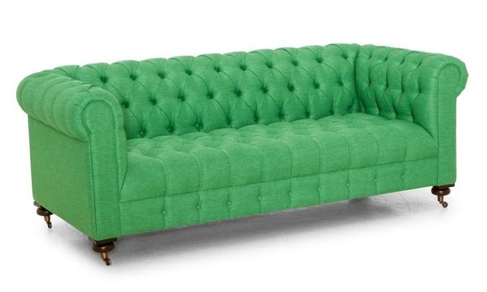 Прямой диван с укладкой Честерфилд - купить Прямые диваны по цене 90300.0