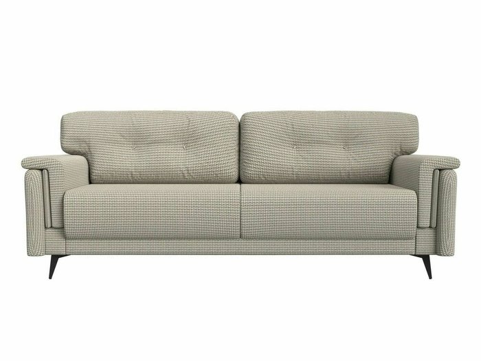 Прямой диван-кровать Оксфорд серо-бежевого цвета - купить Прямые диваны по цене 63999.0