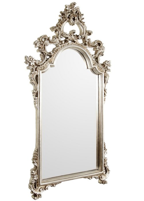 Настенное Зеркало Pretty Silver  в резной раме - купить Настенные зеркала по цене 30000.0
