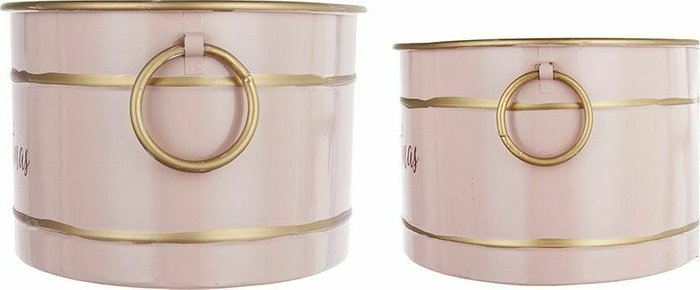 Набор из двух кашпо розово-золотого цвета - купить Кашпо и горшки по цене 8210.0