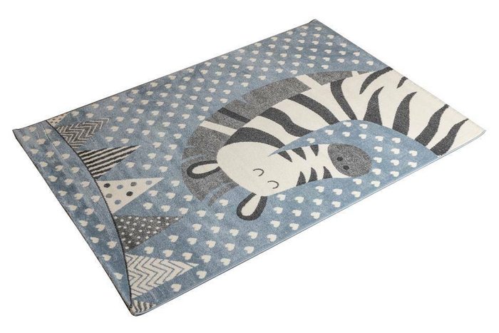 Ковер детский Kids Zebra 160х230 голубого цвета - купить Ковры для детской по цене 10185.0