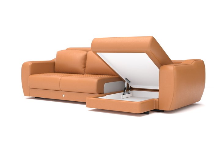 Угловой диван-кровать оранжевого цвета - купить Угловые диваны по цене 390000.0