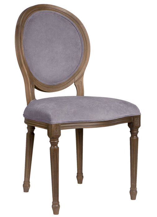 Стул с овальной спинкой Медальон сиреневого цвета - лучшие Обеденные стулья в INMYROOM