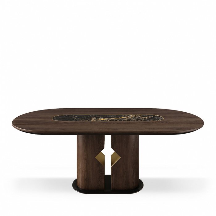 Обеденный стол Omnia коричневого цвета - купить Обеденные столы по цене 223171.0