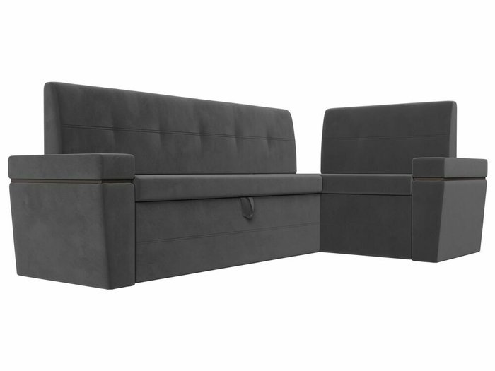 Угловой диван-кровать Деметра серого цвета правый угол - лучшие Угловые диваны в INMYROOM